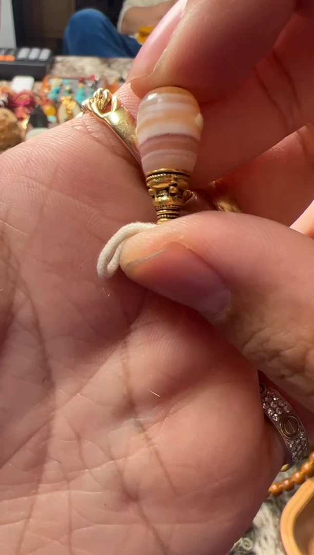 18K金镶嵌.玛瑙/玉髓111号   玛瑙三通套装ylp9.8*22.2mm