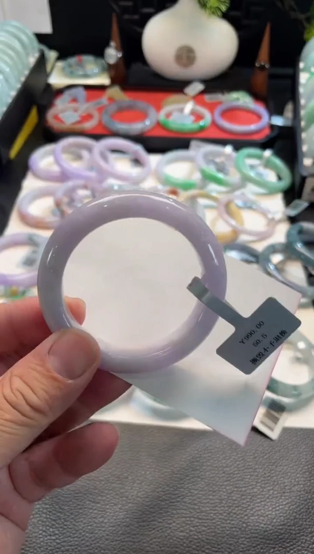 未镶嵌手镯翡翠37号链接 有纹裂 50正圈