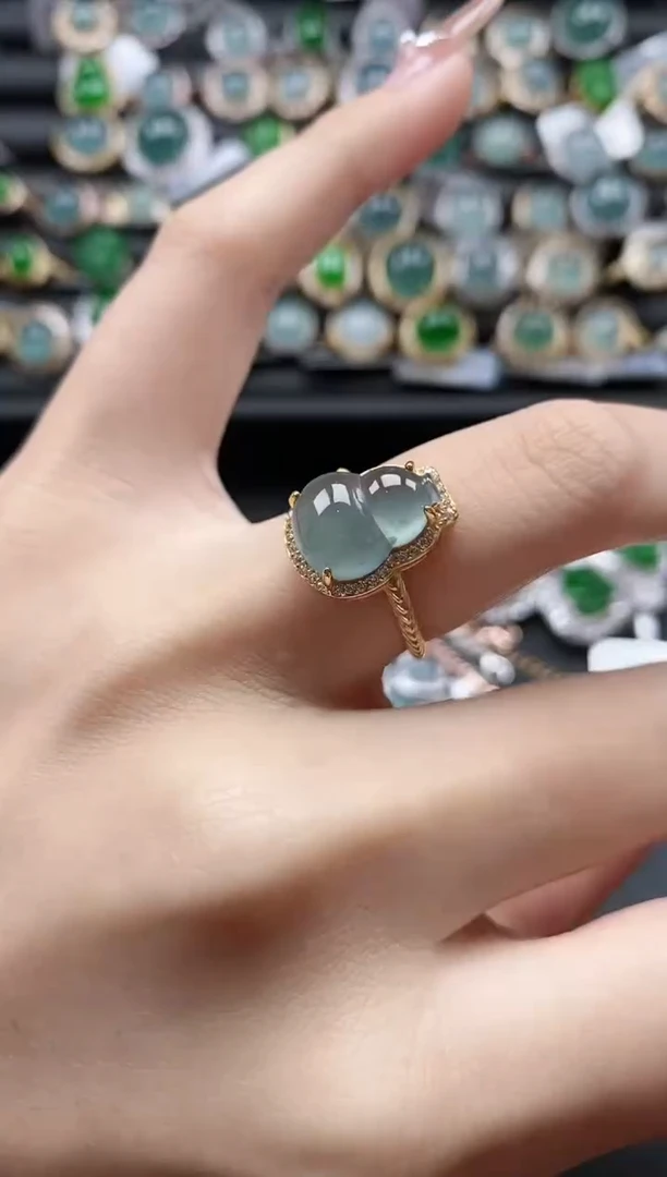 【闪购商品】翡翠戒指银S925镶嵌51151