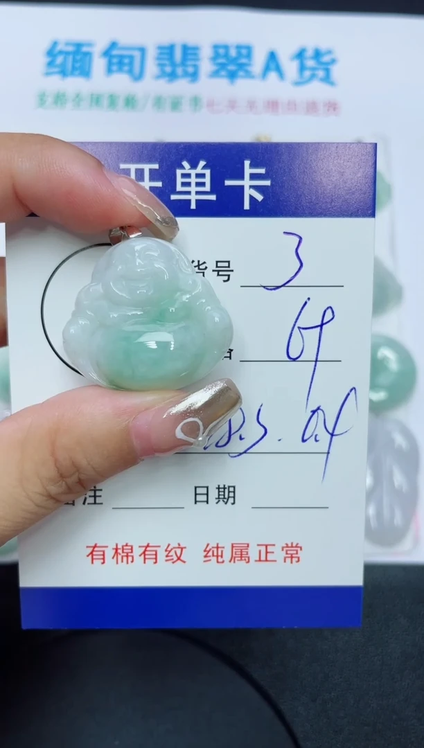 翡翠未镶嵌吊坠(赠链)3