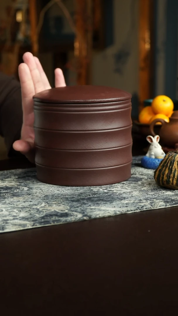 茶杯紫砂15号 特价孤品茶叶罐 宜兴紫砂原矿作品