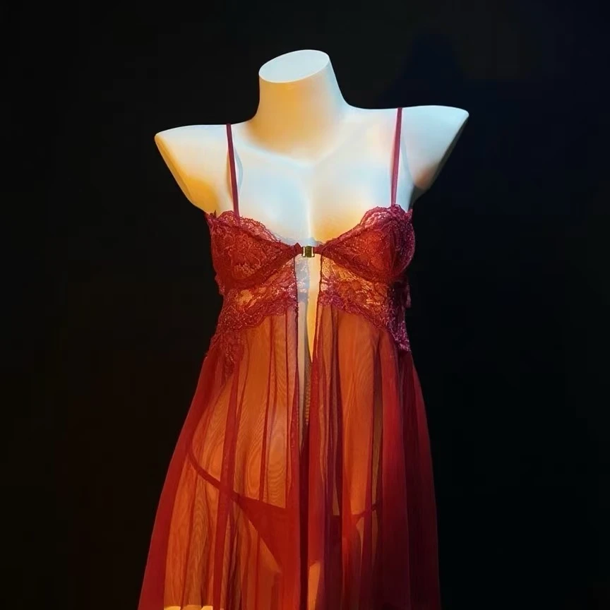 性感婚礼通用成人短款薄款女连衣裙睡裙V领结婚宫廷