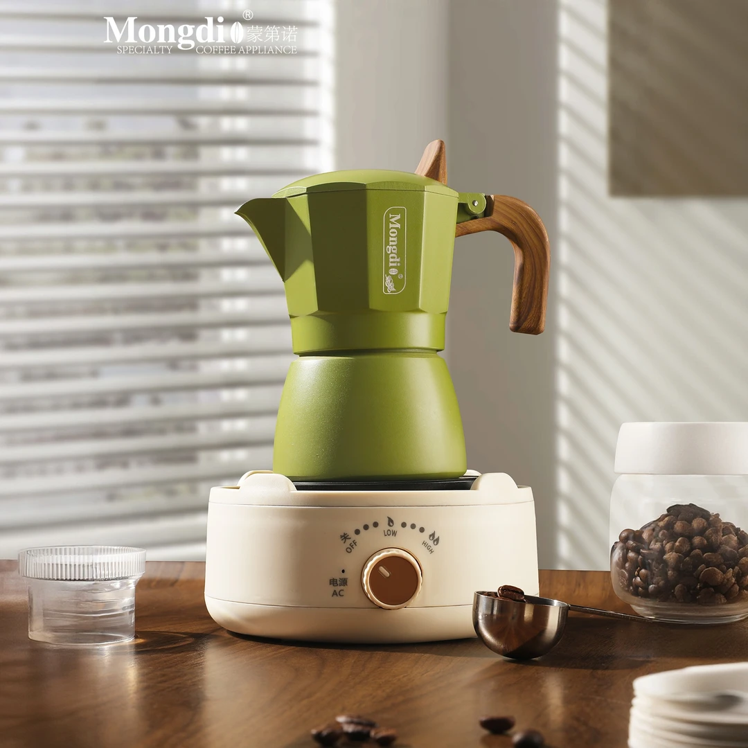 Mongdio双阀摩卡壶煮咖啡壶家用意式浓缩咖啡机摩卡咖啡壶套装