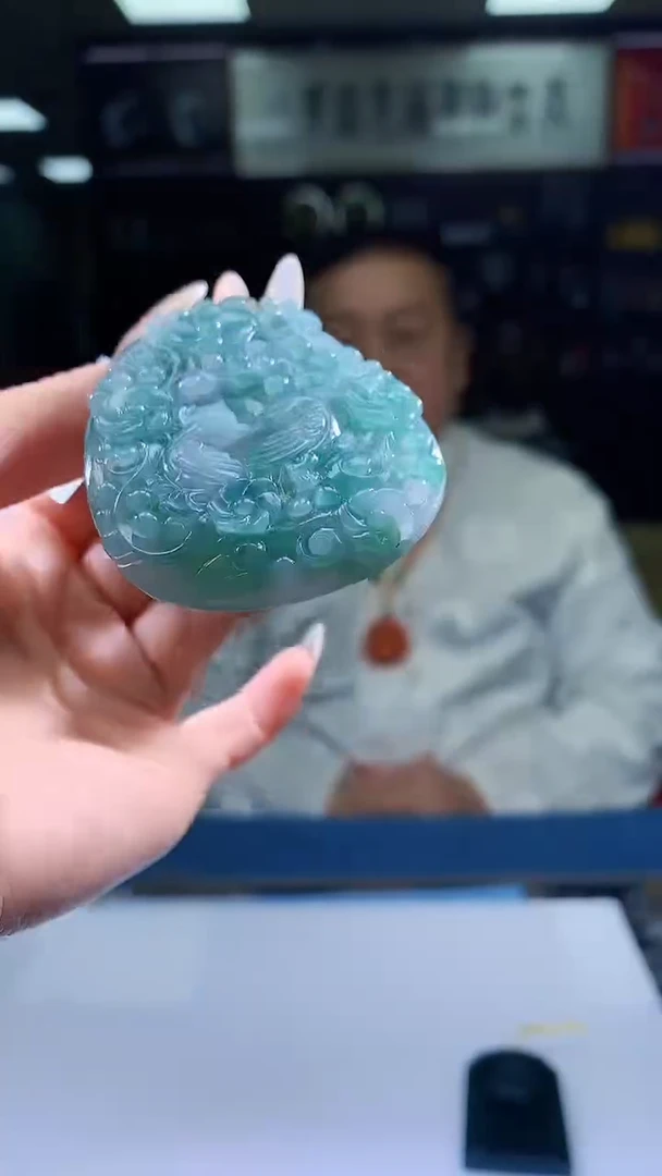 【闪购商品】定制翡翠未镶嵌8056jj-毛货挂件80