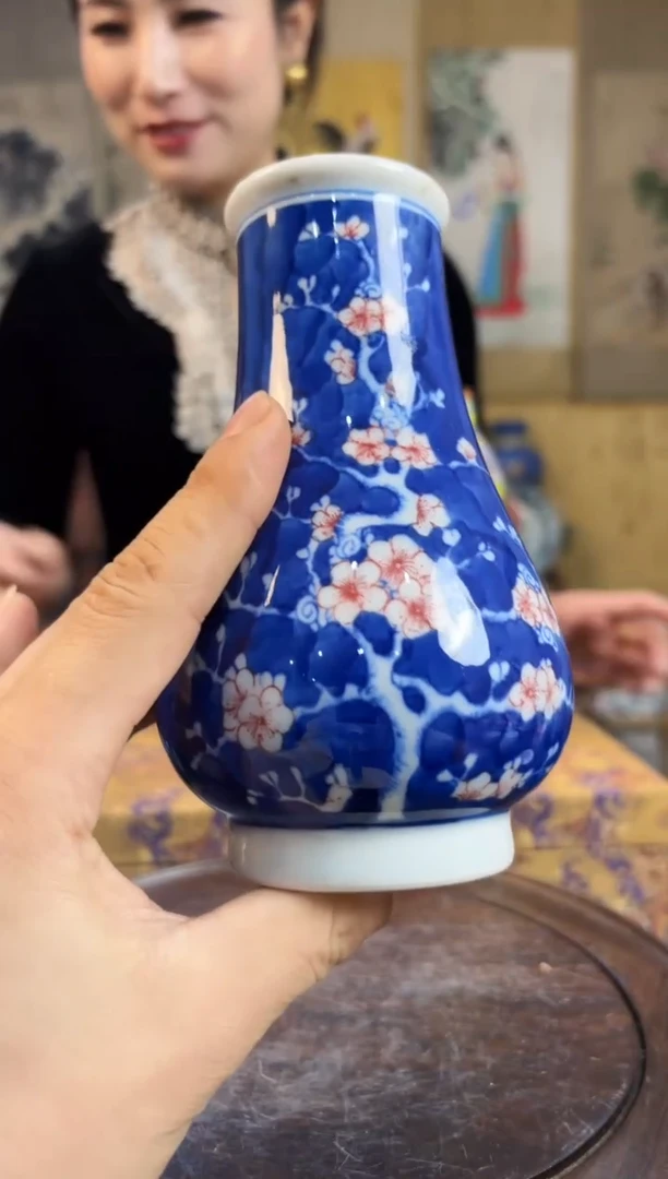 瓷片景德镇陶瓷冰雕赏瓶