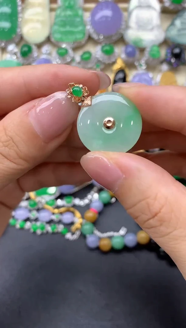 【闪购商品】翡翠颈饰18K金镶嵌183-中国好珍宝