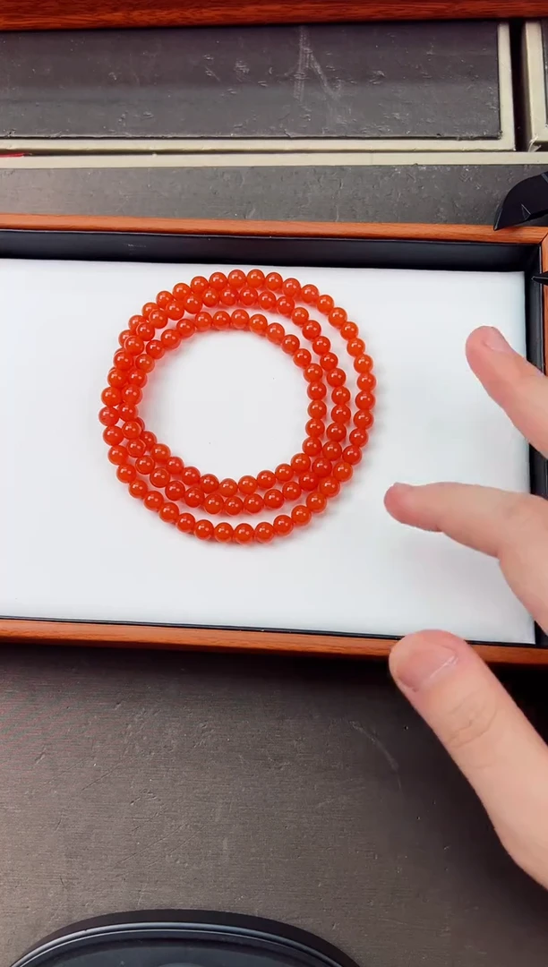 【闪购商品】南红玛瑙亮光长串卡6+未镶嵌保山杨柳滴水洞高品108