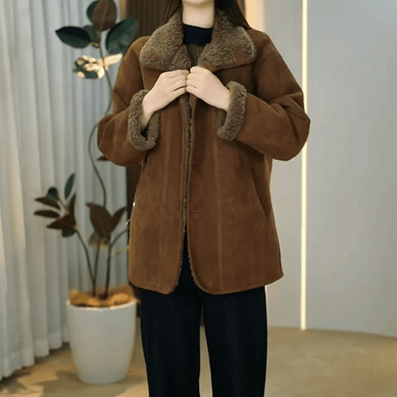 C164【毛呢外套】2025冬季新款时尚气质保暖加厚减龄休闲百搭外套