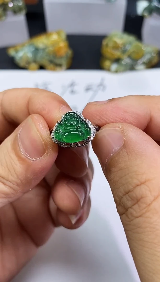 翡翠戒指未镶嵌天然A货翡翠【多样性发货随机发其一】