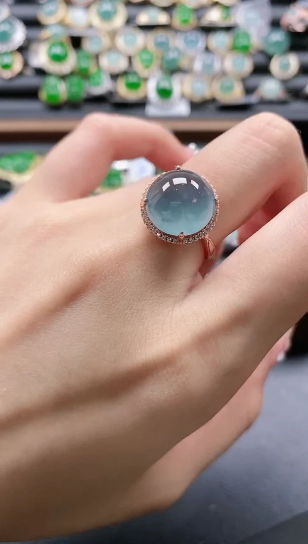 【闪购商品】翡翠戒指银S925镶嵌51151