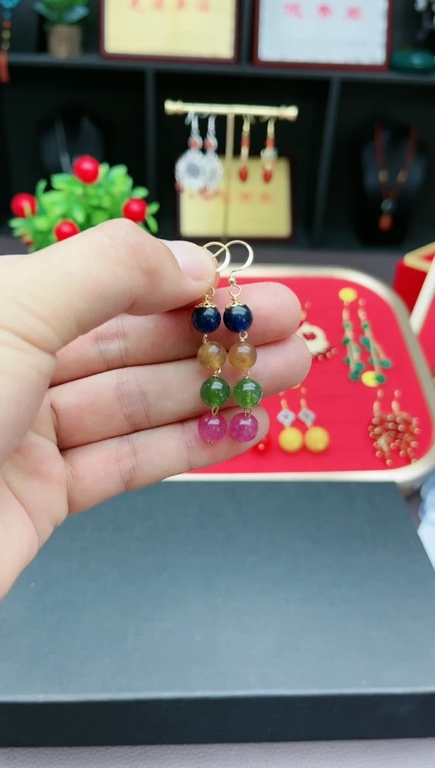 【闪购商品】玛瑙/玉髓耳钉银S925镶嵌404000