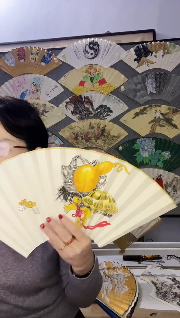 扇子九五寸十六方玉竹折扇