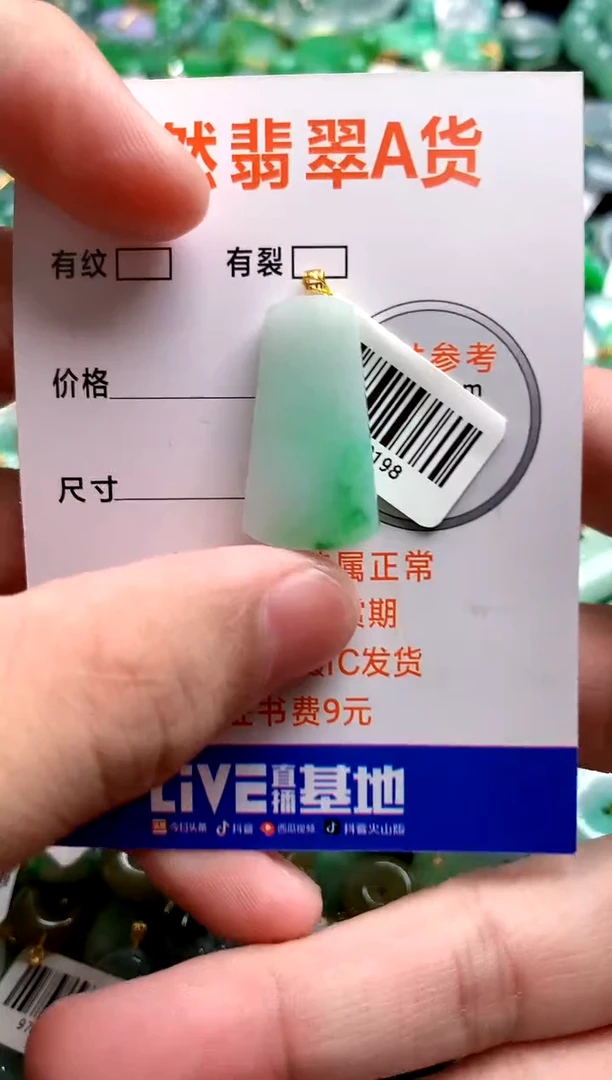 颈饰18K金镶嵌翡翠0717765055
