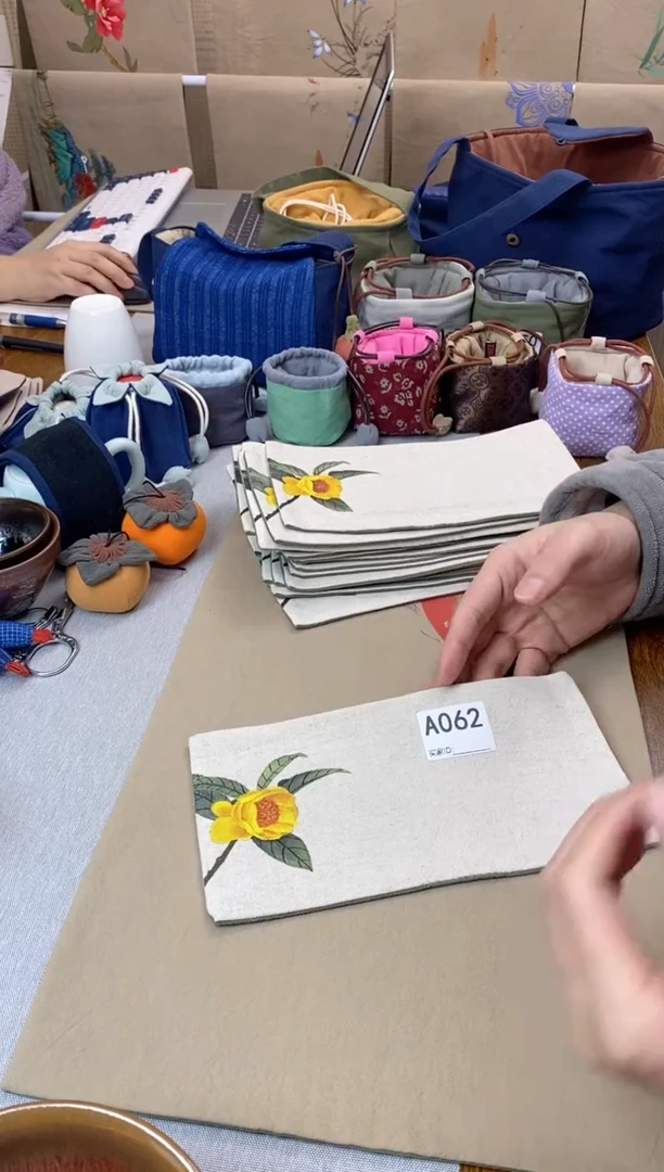 【闪购商品】A062-手绘山茶花小茶席————