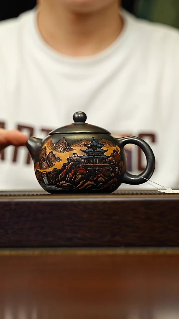 茶壶紫砂宜兴原矿 手工 紫砂壶容量320CC