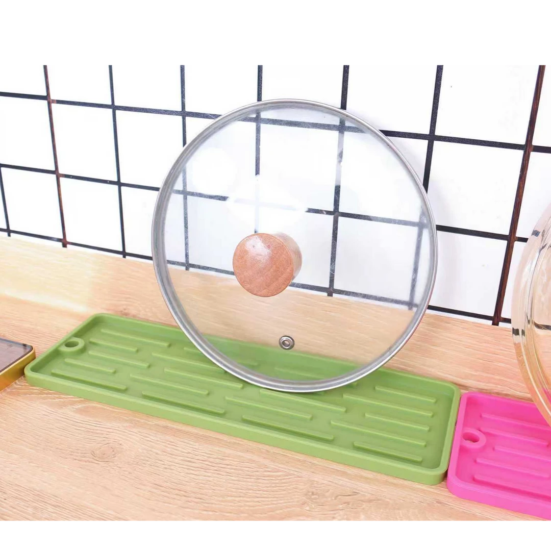 窄缝锅盖收纳垫多功能厨房专用台面食品级防滑硅胶沥水垫