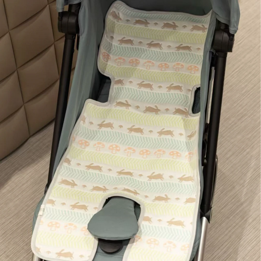 雅赞软席坐垫四季通用安全座椅推车凉席婴儿车垫子宝宝软凉席纯棉