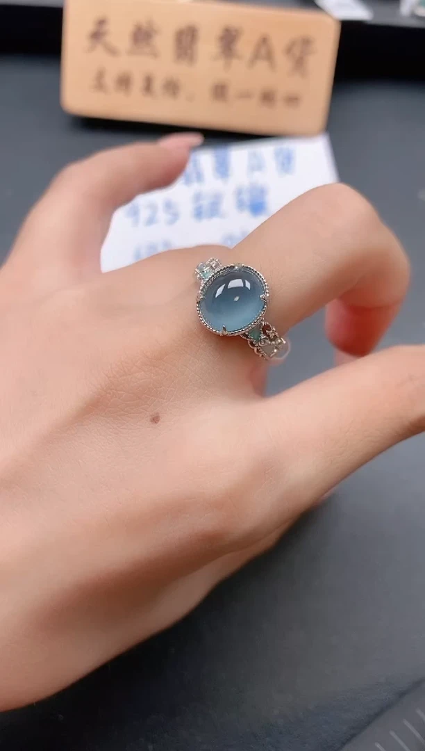 银S925镶嵌戒指翡翠11111
