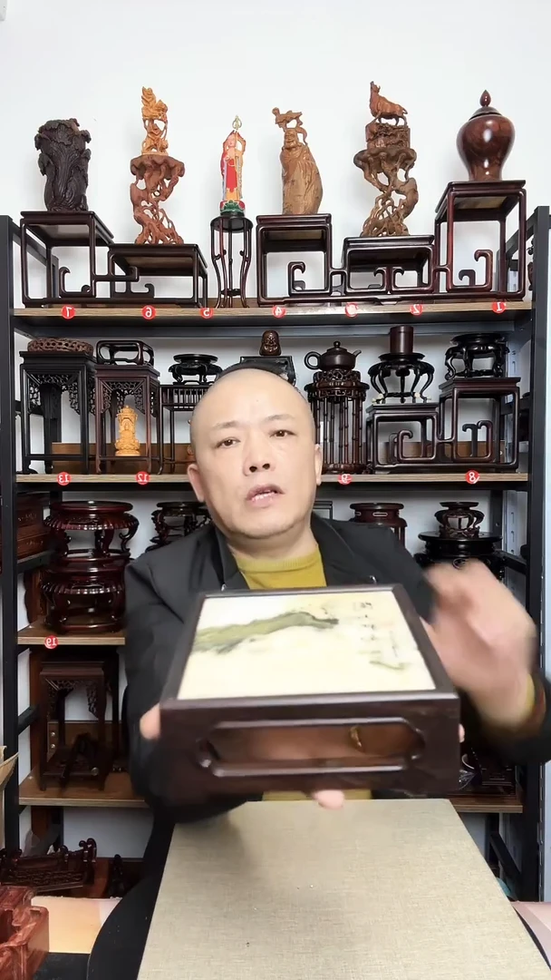 紫砂底座木底座15正方6高