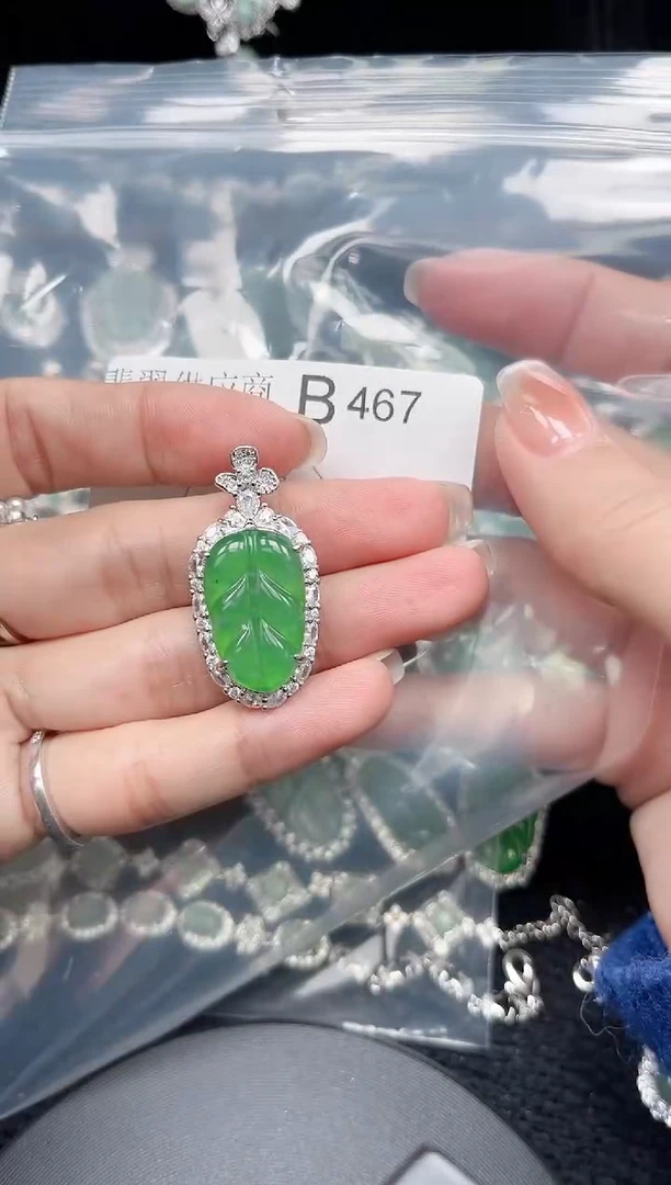 【闪购商品】翡翠颈饰未镶嵌467赠皮绳
