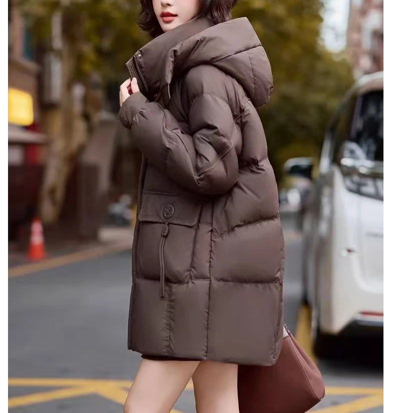 A1809 时尚气质外套休闲百搭保暖秋冬连帽冬季女款简约上衣