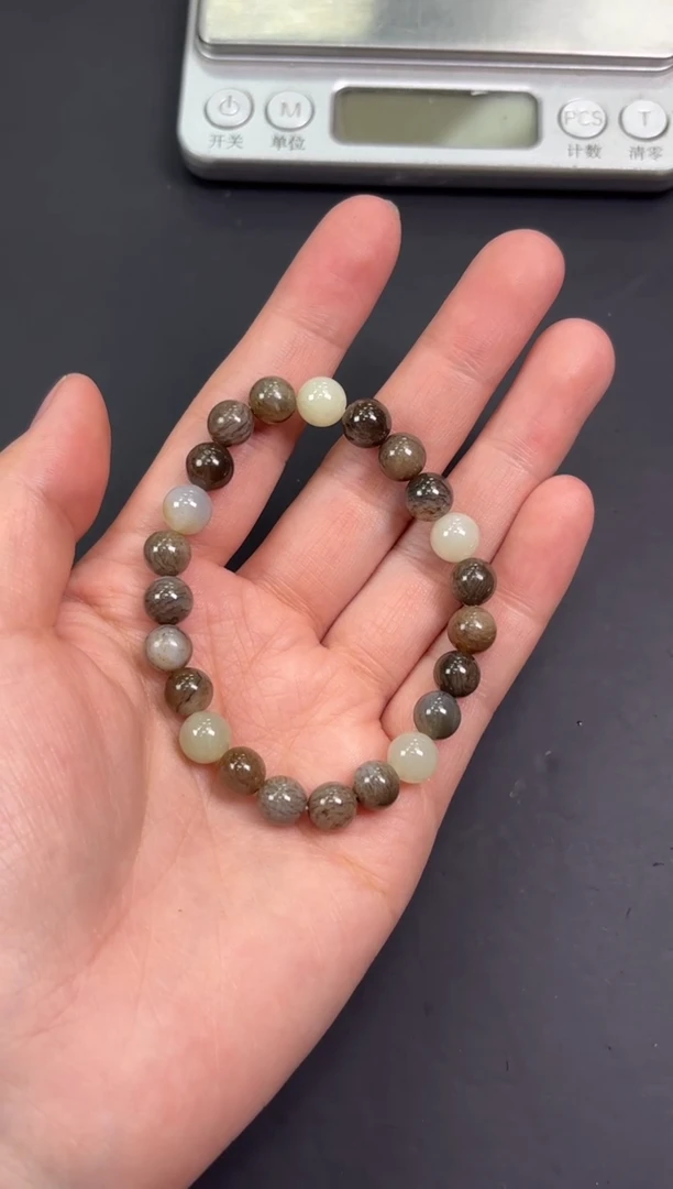 【闪购商品】和田玉手串未镶嵌若羌微色差卡8