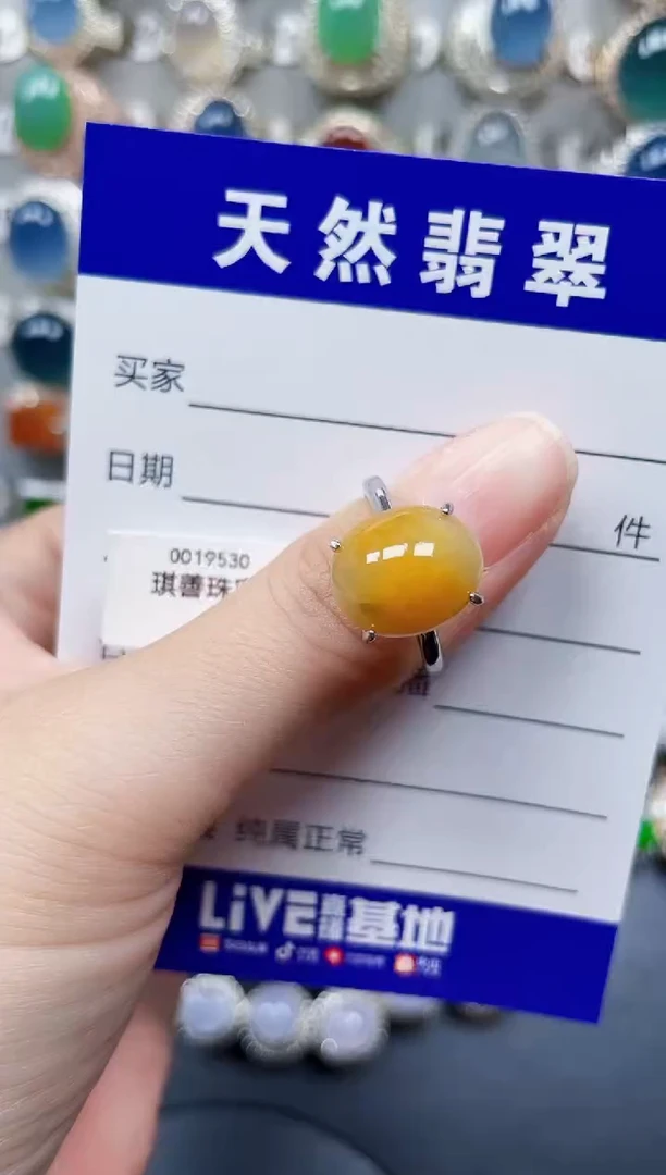 银S925镶嵌戒指翡翠245