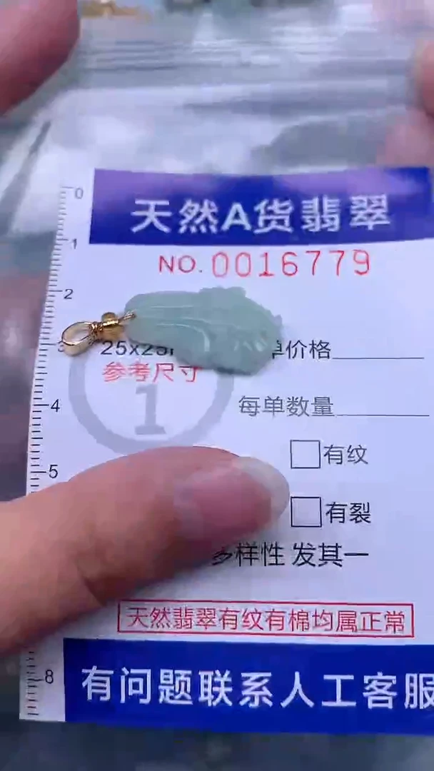 翡翠未镶嵌吊坠(不含链)1