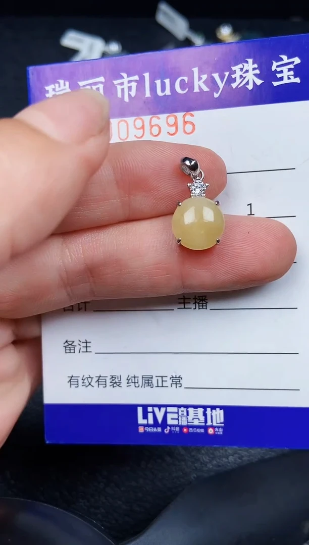 翡翠银S925镶嵌颈饰9696