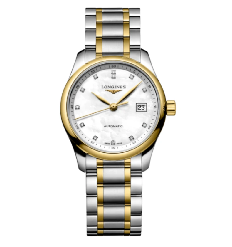 99新 Longines/浪琴 名匠29贝母带钻黄金背透机械 HZ公价29200