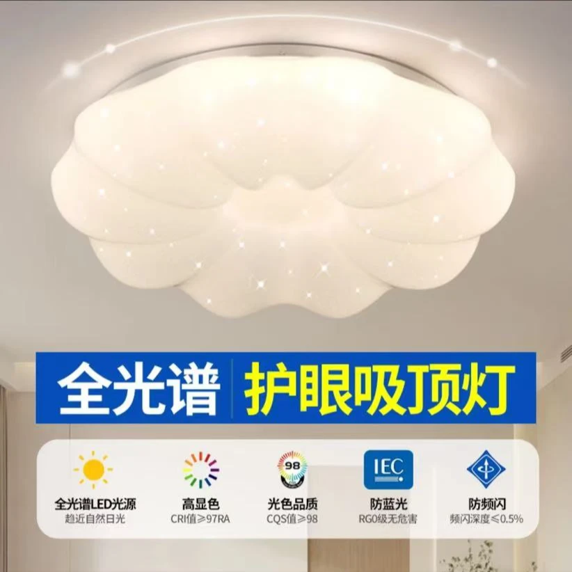 新款圆形主卧室南瓜卧室灯大气女孩个性房间创意