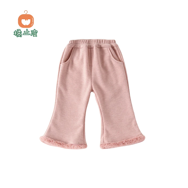 【现货】DK241224儿童裤子冬季新款女童加绒保暖洋气休闲裤