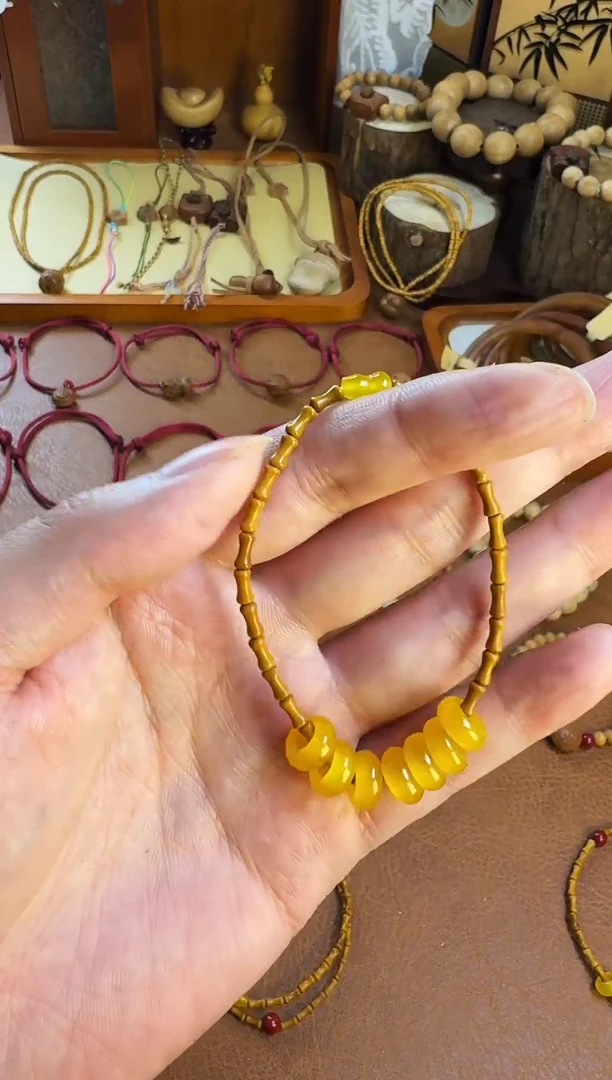 手串桃核竹节单圈七宝葫芦