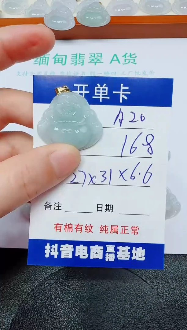 翡翠未镶嵌吊坠(赠链)A20
