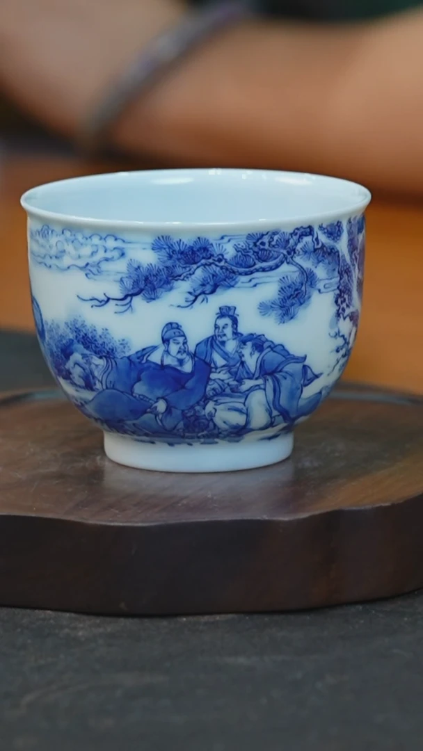 铭墨朗古人物杯——将进酒
