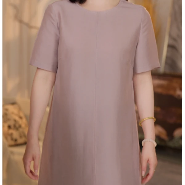 娟   新中式  风  25063   双宫绸连衣裙