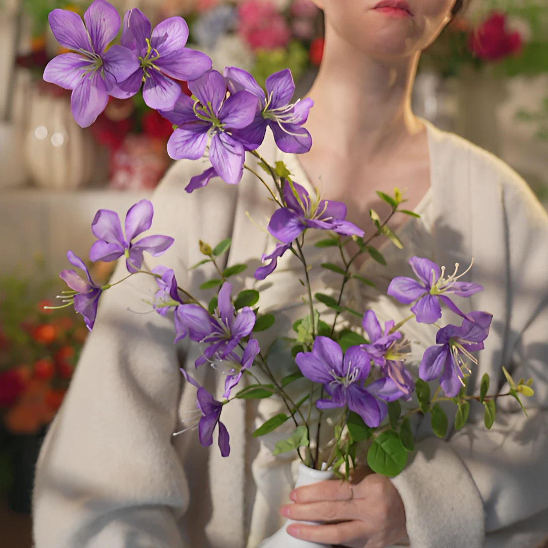 垂丝茉莉花 尤加利叶 仿真花 客厅花 高枝 垂丝系列假花