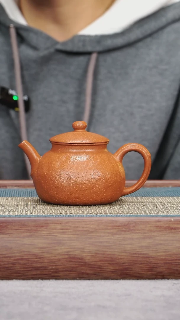 【闪购商品】紫砂茶壶红降坡 鼓圆