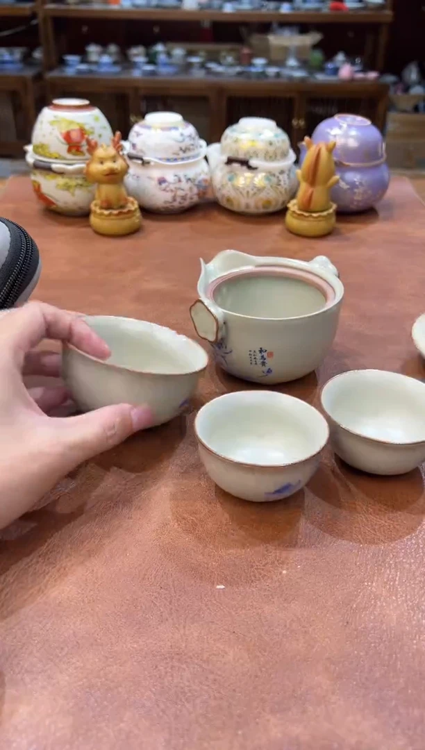 真的很便宜会开片的旅行茶具
