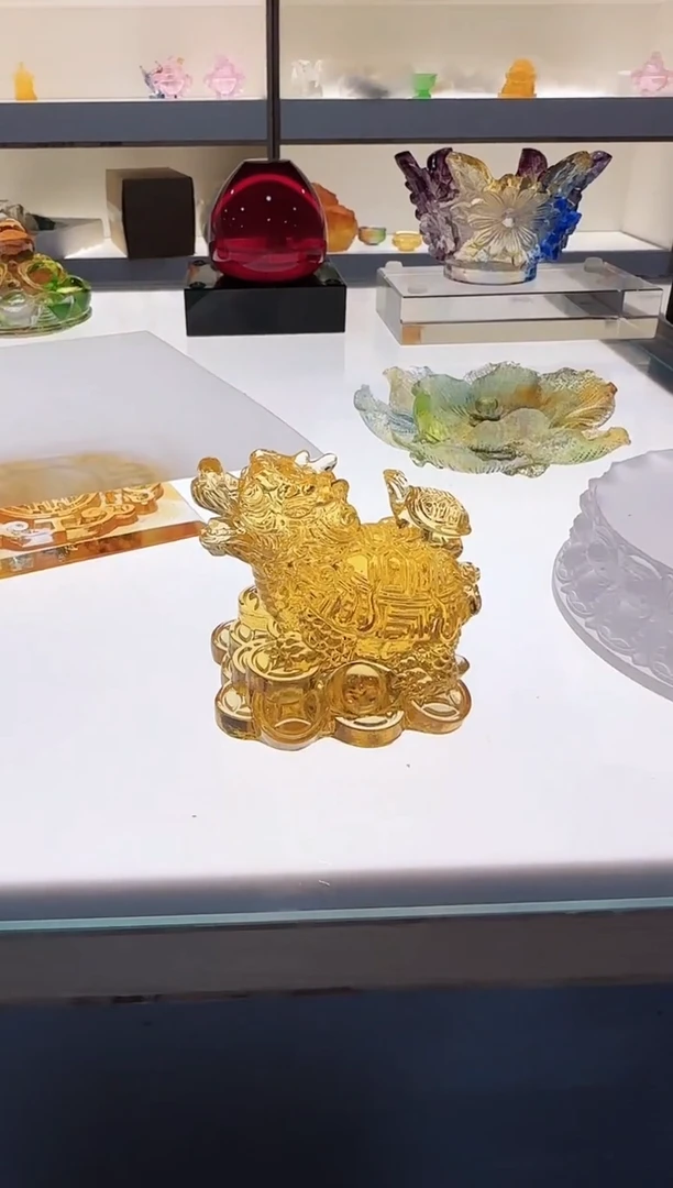 手工艺品琉璃金钱龙龟