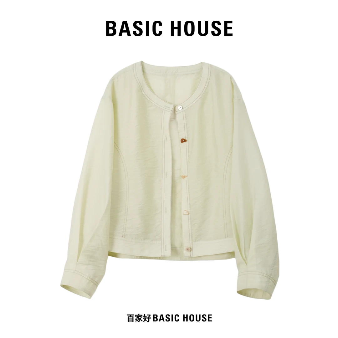 Basic House/百家好2025夏季新款圆领休闲设计感外套6792YY