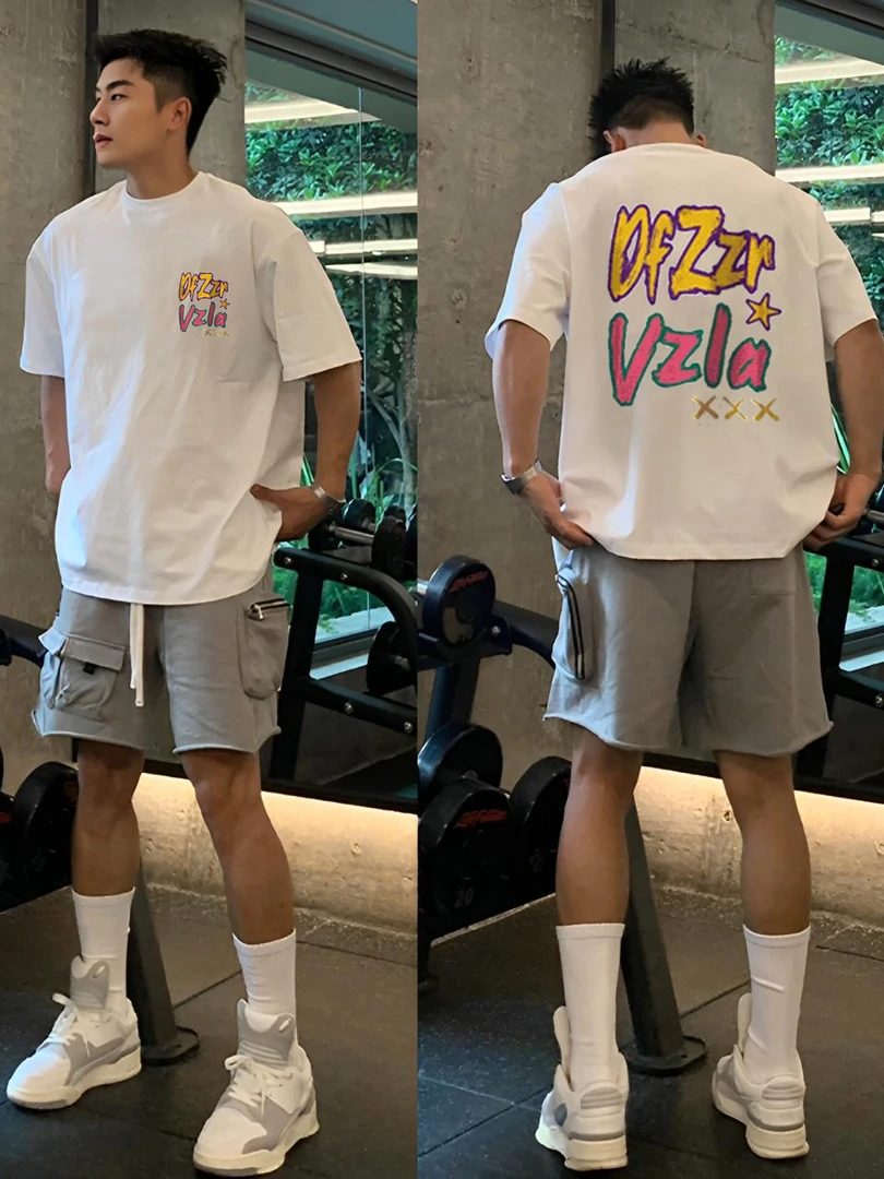 【重磅纯棉】2025夏季爆款短袖T恤美式简约夏季透气宽松情侣百搭ins