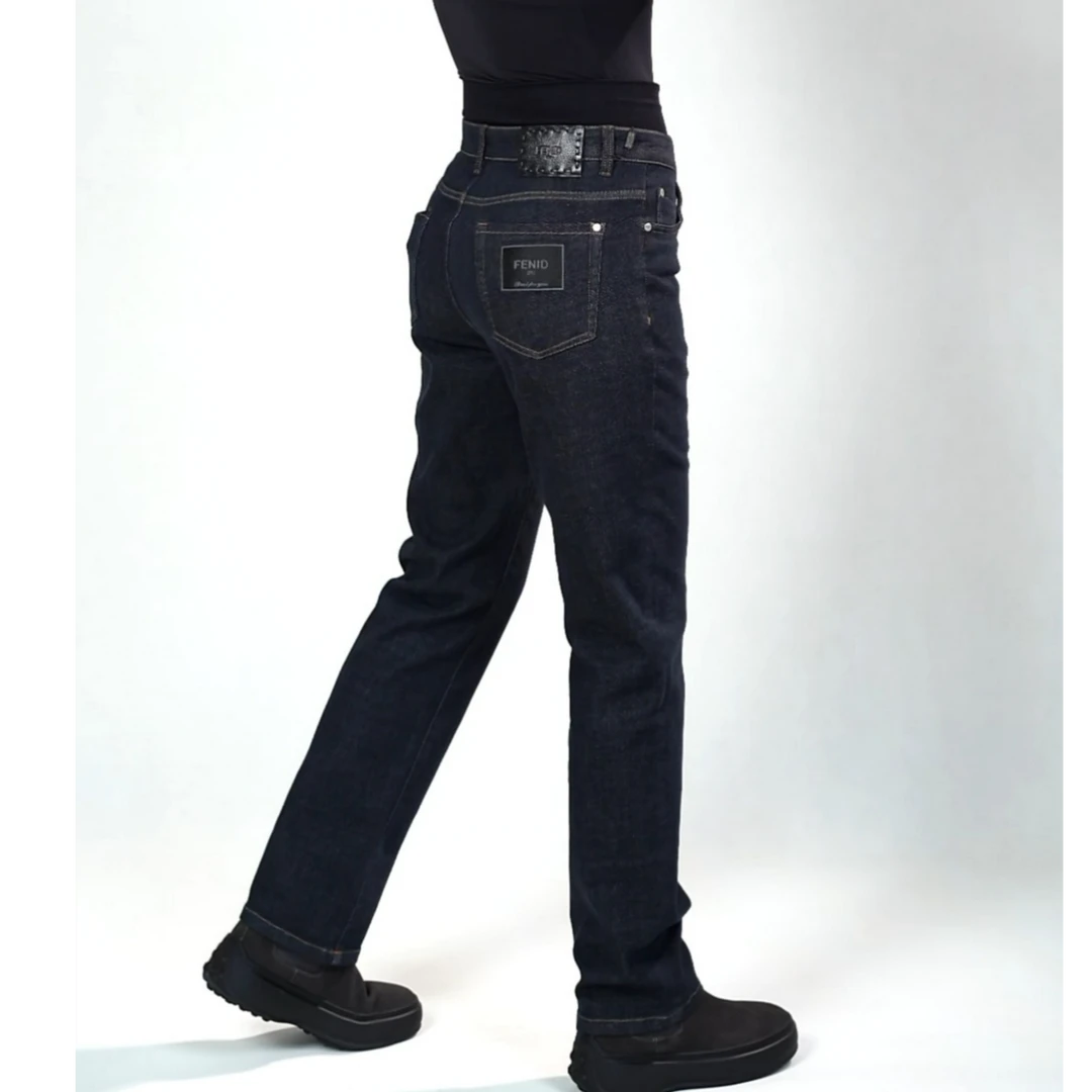 芬澜迪男士直筒天丝休闲牛仔裤10021秋款男装时尚复古直筒牛仔裤