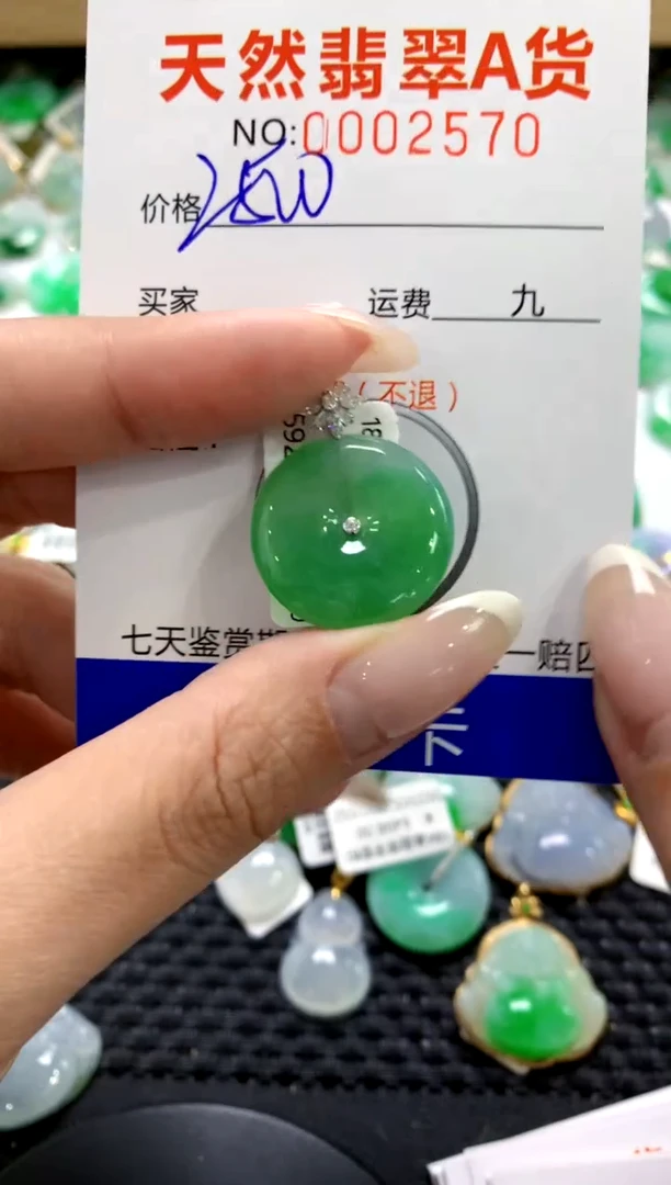 翡翠18K金镶嵌颈饰1111111111111111