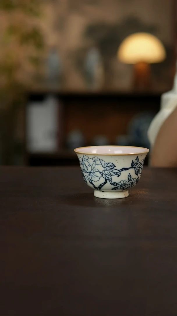 杯景德镇陶瓷杯碗柴烧多人