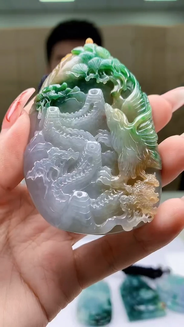 【闪购商品】定制翡翠未镶嵌5028ty-毛货挂件164