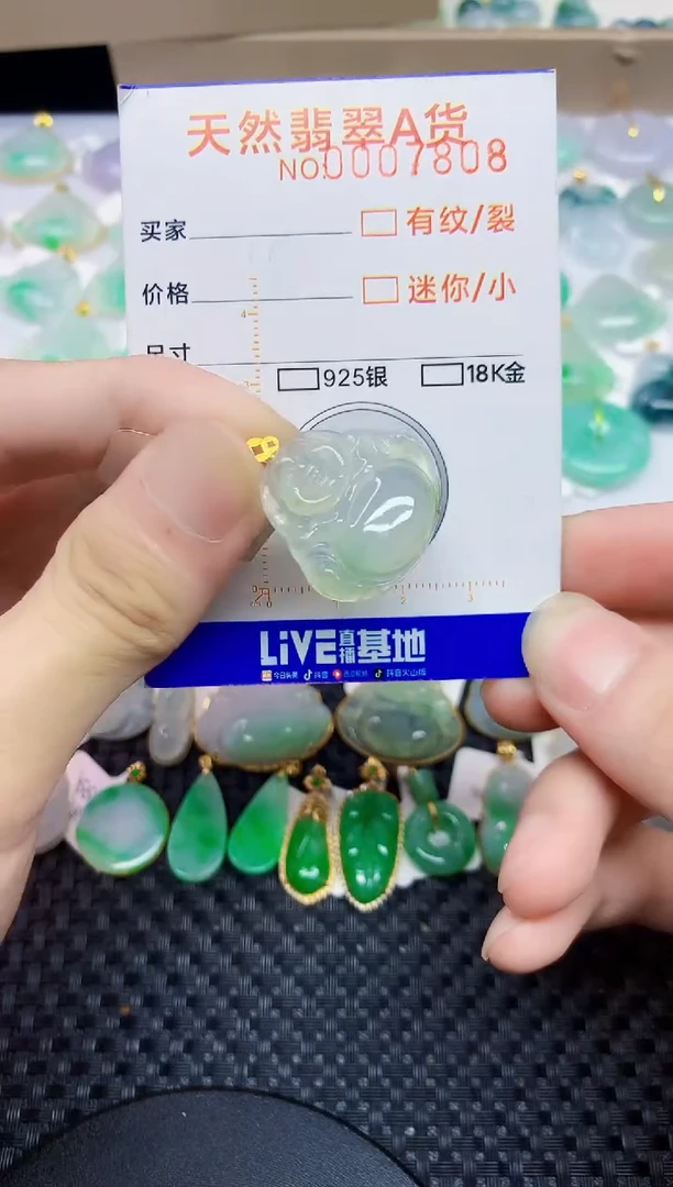 颈饰18K金镶嵌翡翠+464646464