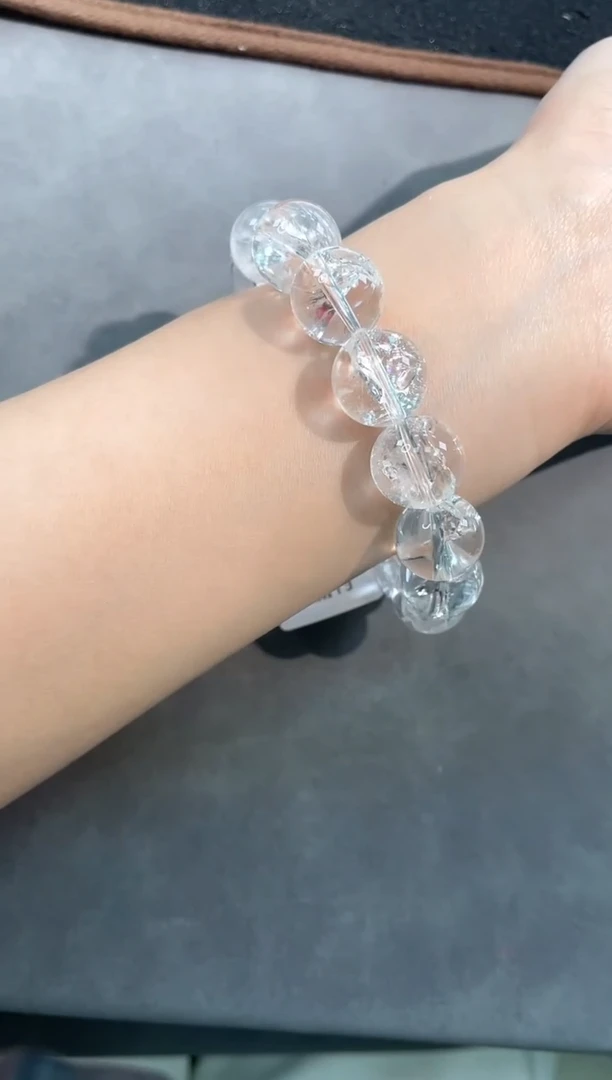 【闪购商品】水晶手链未镶嵌85号白阿赛单圈15mm