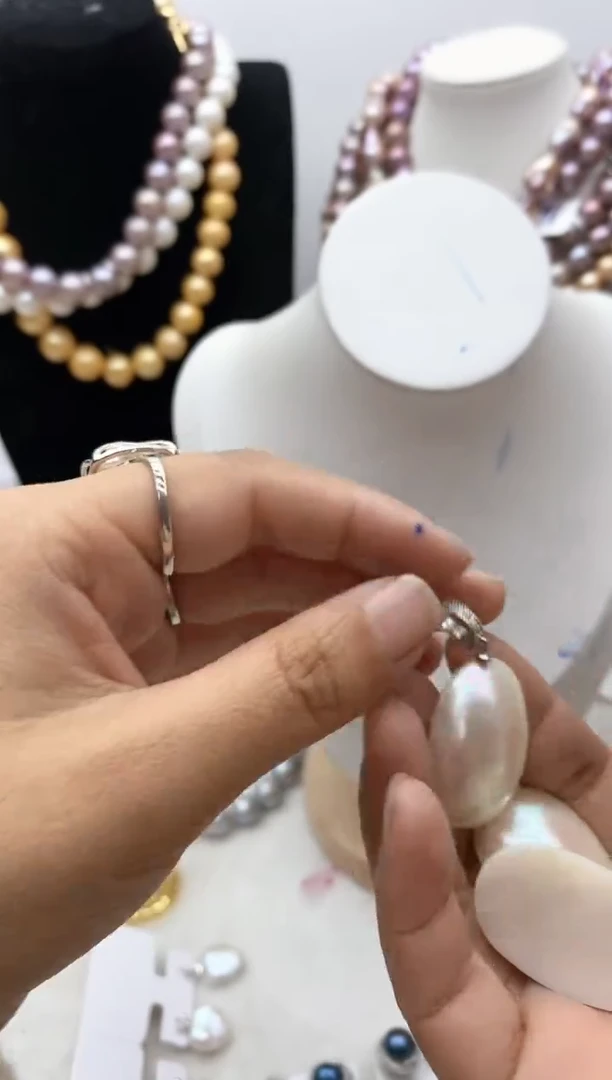 【闪购商品】淡水珍珠颈饰钛钢106