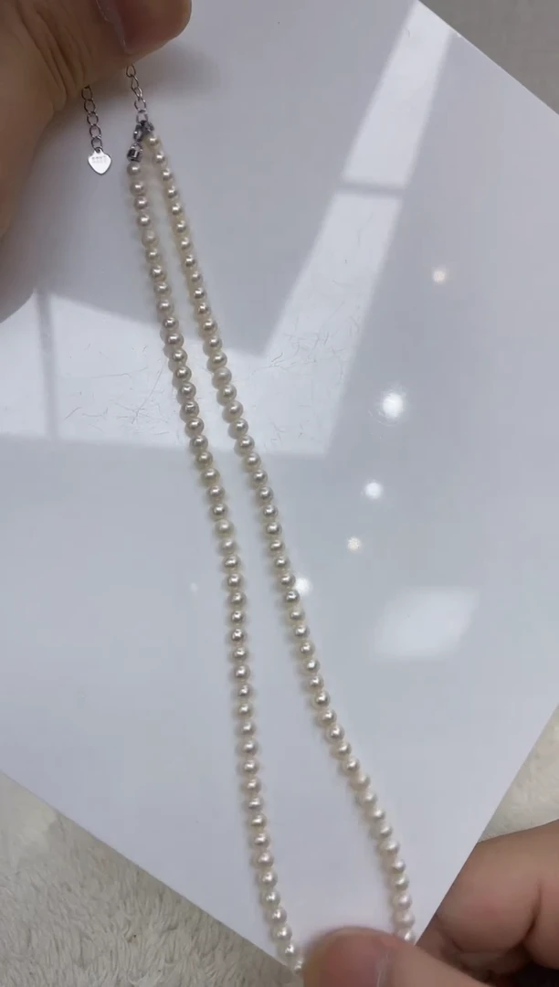 淡水珍珠银S925镶嵌颈饰